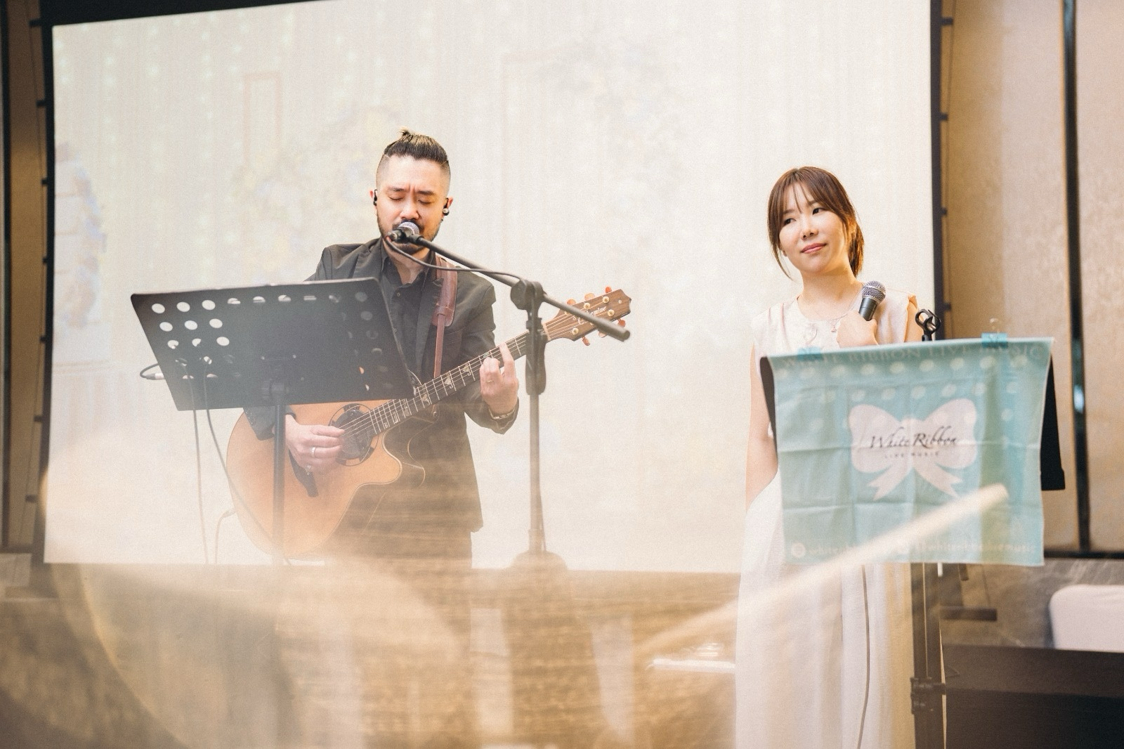 A Professional Live Band Performing At A Wedding