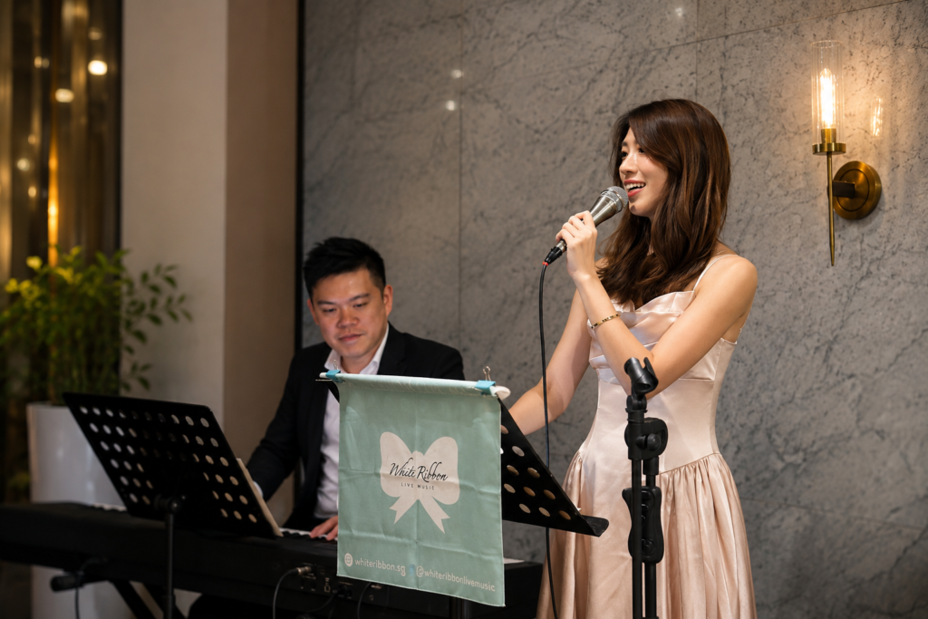 Live band performing at a wedding